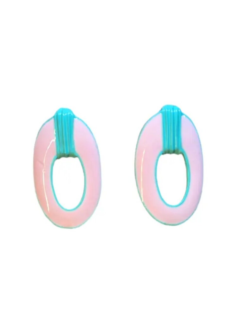 Vintage 1960s Pink & Blue Barbie Style Stud Earrings